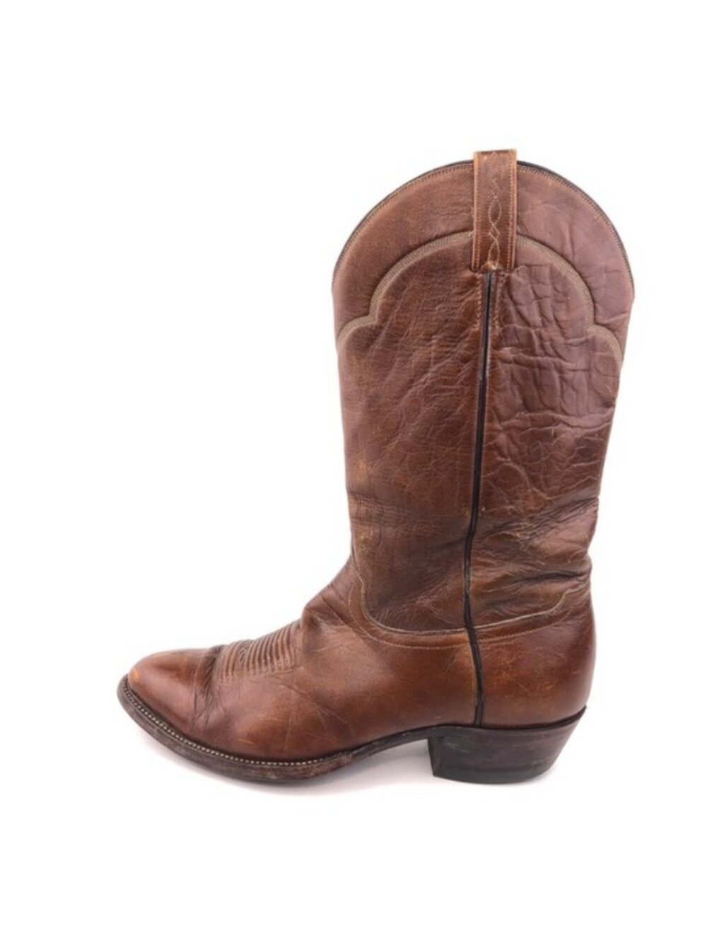 El Dorado Vintage Brown Leather Western Boots 11 D
